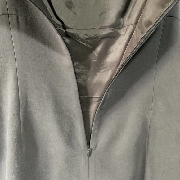 Ann Taylor Loft 100 % Silk Gray Sheath Lined Dress Women's Size 10 - Picture 7 of 10